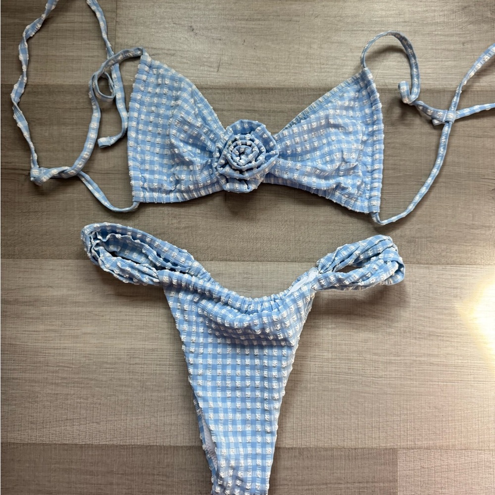 Montce Blue Gingham Bikini Set